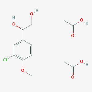 acetic acid;(1S)-1-(3-chloro-4-methoxyphenyl)ethane-1,2-diol