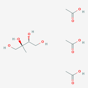 molecular formula C11H24O10 B12593188 acetic acid;(2S,3R)-2-methylbutane-1,2,3,4-tetrol CAS No. 502147-83-3