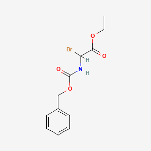 molecular formula C12H14BrNO4 B12593197 Ethyl {[(benzyloxy)carbonyl]amino}(bromo)acetate CAS No. 577973-96-7