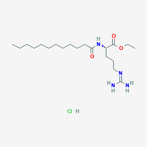 molecular formula C20H41ClN4O3 B125932 Ethyl lauroyl arginate hydrochloride CAS No. 60372-77-2