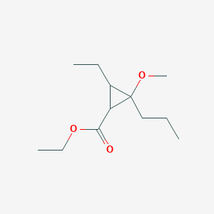 Ethyl 3-ethyl-2-methoxy-2-propylcyclopropane-1-carboxylate