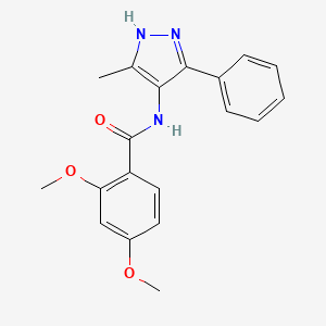 2,4-dimethoxy-N-(5-methyl-3-phenyl-1H-pyrazol-4-yl)benzamide