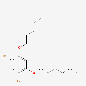 molecular formula C18H28Br2O2 B12593242 1,5-Dibromo-2,4-bis(hexyloxy)benzene CAS No. 619329-75-8