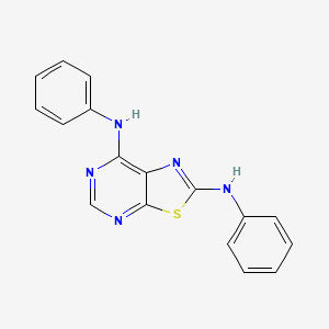 molecular formula C17H13N5S B12593281 N,N'-Diphenylthiazolo[5,4-d]pyrimidine-2,7-diamine CAS No. 871266-92-1