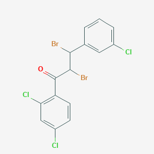 1-Propanone, 2,3-dibromo-3-(3-chlorophenyl)-1-(2,4-dichlorophenyl)-