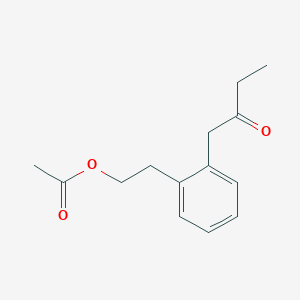 molecular formula C14H18O3 B12593310 2-[2-(2-Oxobutyl)phenyl]ethyl acetate CAS No. 600738-92-9