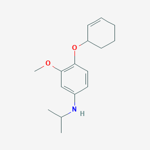 molecular formula C16H23NO2 B12593316 4-[(Cyclohex-2-en-1-yl)oxy]-3-methoxy-N-(propan-2-yl)aniline CAS No. 634164-69-5