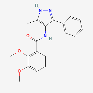 2,3-dimethoxy-N-(5-methyl-3-phenyl-1H-pyrazol-4-yl)benzamide