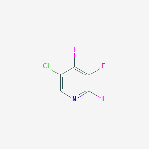 molecular formula C5HClFI2N B12593336 2,4-Diiodo-5-chloro-3-fluoropyridine CAS No. 514798-06-2