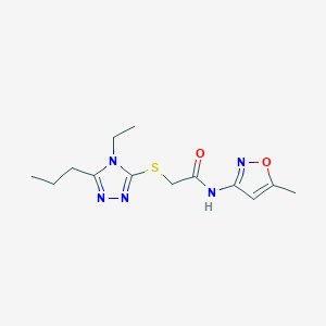 2-[(4-Ethyl-5-propyl-4H-1,2,4-triazol-3-yl)sulfanyl]-N-(5-methyl-1,2-oxazol-3-yl)acetamide