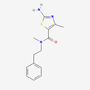 molecular formula C14H17N3OS B12593372 2-Amino-N,4-dimethyl-N-(2-phenylethyl)-1,3-thiazole-5-carboxamide CAS No. 649737-48-4