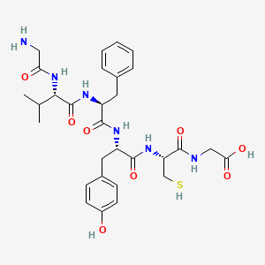 molecular formula C30H40N6O8S B12593382 Glycyl-L-valyl-L-phenylalanyl-L-tyrosyl-L-cysteinylglycine CAS No. 651327-23-0