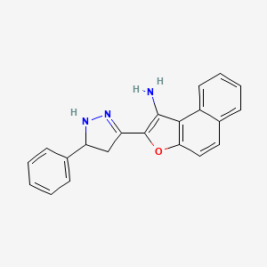 Naphtho[2,1-b]furan-1-amine, 2-(4,5-dihydro-5-phenyl-1H-pyrazol-3-yl)-