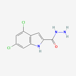 molecular formula C9H7Cl2N3O B12593396 4,6-Dichloro-1H-indole-2-carbohydrazide CAS No. 648417-04-3