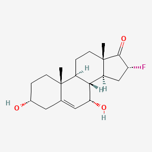 (3R,7S,8R,9S,10R,13S,14S,16R)-16-fluoro-3,7-dihydroxy-10,13-dimethyl-1,2,3,4,7,8,9,11,12,14,15,16-dodecahydrocyclopenta[a]phenanthren-17-one