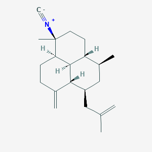 molecular formula C21H31N B1259344 (1S,3S,3aR,6S,6aR,9aS,9bS)-6-异氰基-3,6-二甲基-9-亚甲基-1-(2-甲基丙-2-烯基)-2,3,3a,4,5,6a,7,8,9a,9b-十氢-1H-菲烯 