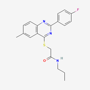 2-{[2-(4-Fluorophenyl)-6-methyl-4-quinazolinyl]sulfanyl}-N-propylacetamide