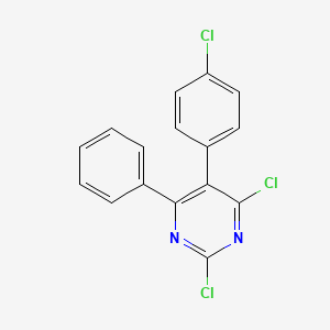 Pyrimidine, 2,4-dichloro-5-(4-chlorophenyl)-6-phenyl-