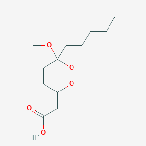 (6-Methoxy-6-pentyl-1,2-dioxan-3-YL)acetic acid