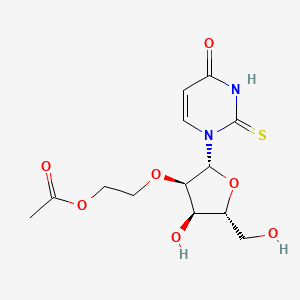 molecular formula C13H18N2O7S B12593473 2-[(2R,3R,4R,5R)-4-hydroxy-5-(hydroxymethyl)-2-(4-oxo-2-sulfanylidenepyrimidin-1-yl)oxolan-3-yl]oxyethyl acetate CAS No. 647839-14-3