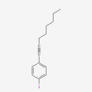 molecular formula C14H17I B12593481 1-Iodo-4-(oct-1-YN-1-YL)benzene CAS No. 502183-53-1