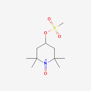 molecular formula C10H20NO4S+ B12593482 4-[(Methanesulfonyl)oxy]-2,2,6,6-tetramethyl-1-oxopiperidin-1-ium CAS No. 500723-37-5