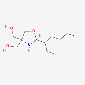 molecular formula C12H25NO3 B12593489 [2-(Heptan-3-yl)-1,3-oxazolidine-4,4-diyl]dimethanol CAS No. 651291-16-6