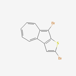 molecular formula C12H6Br2S B12593536 Azuleno[2,1-b]thiophene, 2,9-dibromo- CAS No. 647845-28-1