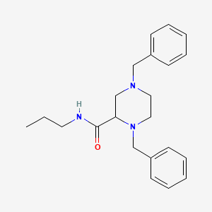 2-Piperazinecarboxamide, 1,4-bis(phenylmethyl)-N-propyl-