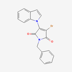 molecular formula C19H13BrN2O2 B12593599 1H-Pyrrole-2,5-dione, 3-bromo-4-(1H-indol-1-yl)-1-(phenylmethyl)- CAS No. 570431-83-3