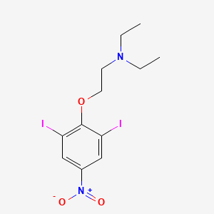 molecular formula C12H16I2N2O3 B12593614 2-(2,6-Diiodo-4-nitrophenoxy)-N,N-diethylethan-1-amine CAS No. 500888-38-0