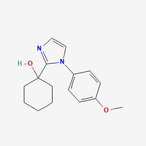 molecular formula C16H20N2O2 B12593616 Cyclohexanol, 1-[1-(4-methoxyphenyl)-1H-imidazol-2-yl]- CAS No. 874133-80-9