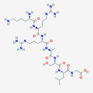 L-Lysyl-N~5~-(diaminomethylidene)-L-ornithyl-N~5~-(diaminomethylidene)-L-ornithyl-L-alanyl-L-seryl-L-leucylglycine