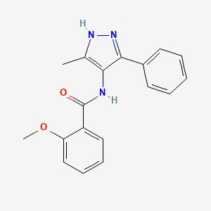 2-methoxy-N-(5-methyl-3-phenyl-1H-pyrazol-4-yl)benzamide