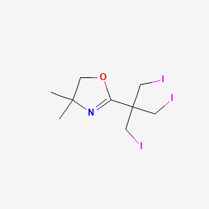 molecular formula C9H14I3NO B12593684 2-[1,3-Diiodo-2-(iodomethyl)propan-2-yl]-4,4-dimethyl-4,5-dihydro-1,3-oxazole CAS No. 878812-23-8