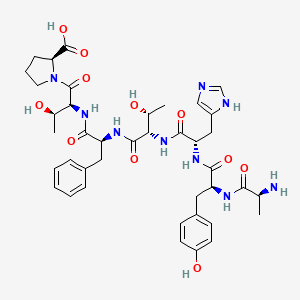 molecular formula C40H53N9O11 B12593704 L-Alanyl-L-tyrosyl-L-histidyl-L-threonyl-L-phenylalanyl-L-threonyl-L-proline CAS No. 527736-58-9