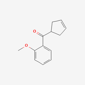 molecular formula C13H14O2 B12593718 (Cyclopent-3-en-1-yl)(2-methoxyphenyl)methanone CAS No. 646522-91-0