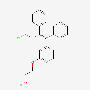 molecular formula C24H23ClO2 B12593728 2-[3-(4-Chloro-1,2-diphenylbut-1-en-1-yl)phenoxy]ethan-1-ol CAS No. 341524-88-7