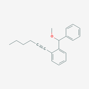 1-(Hex-1-yn-1-yl)-2-[methoxy(phenyl)methyl]benzene