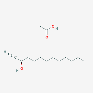 molecular formula C15H28O3 B12593740 acetic acid;(3S)-tridec-1-yn-3-ol CAS No. 649561-37-5