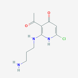 3-Acetyl-2-[(3-aminopropyl)amino]-6-chloropyridin-4(1H)-one