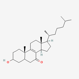 molecular formula C27H44O2 B1259376 (10S,13R,14R,17R)-3-hydroxy-10,13-dimethyl-17-[(2R)-6-methylheptan-2-yl]-1,2,3,4,5,6,11,12,14,15,16,17-dodecahydrocyclopenta[a]phenanthren-7-one 