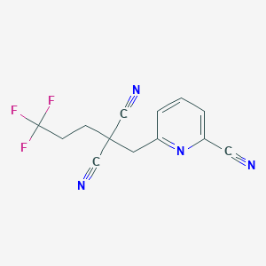 molecular formula C13H9F3N4 B12593841 [(6-Cyanopyridin-2-yl)methyl](3,3,3-trifluoropropyl)propanedinitrile CAS No. 647839-89-2