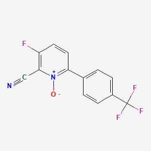 molecular formula C13H6F4N2O B12593845 3-Fluoro-1-oxo-6-[4-(trifluoromethyl)phenyl]-1lambda~5~-pyridine-2-carbonitrile CAS No. 648439-15-0