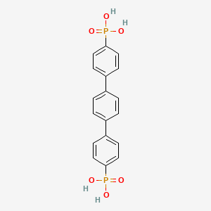 molecular formula C18H16O6P2 B12593851 [4-[4-(4-Phosphonophenyl)phenyl]phenyl]phosphonic acid CAS No. 595567-13-8