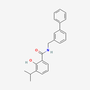 molecular formula C23H23NO2 B12593862 N-[([1,1'-Biphenyl]-3-yl)methyl]-2-hydroxy-3-(propan-2-yl)benzamide CAS No. 648924-69-0