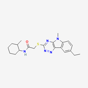 Acetamide,2-[(8-ethyl-5-methyl-5H-1,2,4-triazino[5,6-B]indol-3-YL)thio]-N-(2-methylcyclohexyl)-