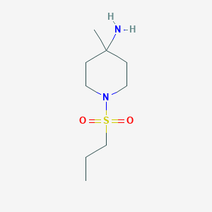 molecular formula C9H20N2O2S B12593899 4-Methyl-1-(propane-1-sulfonyl)piperidin-4-amine CAS No. 651056-97-2