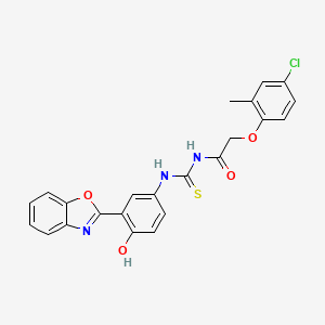 N-{[3-(1,3-benzoxazol-2-yl)-4-hydroxyphenyl]carbamothioyl}-2-(4-chloro-2-methylphenoxy)acetamide