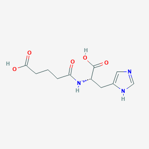 molecular formula C11H15N3O5 B12593963 N-(4-Carboxybutanoyl)-L-histidine CAS No. 595606-47-6